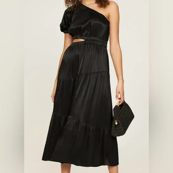 Peter Som Black Asymmetrical Dress - Picture 3 of 7